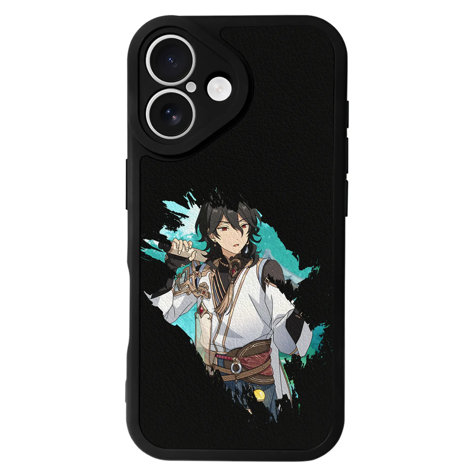 あんさん ぶる グッズ UNDEAD 朔間零 - IPhone 16シリーズ対応 ・ シリコンスマホケース ・ レザー調 ・ 高精度フィット ・ 耐衝撃 ・ ワイヤレス充電対応 ・ 精密カット